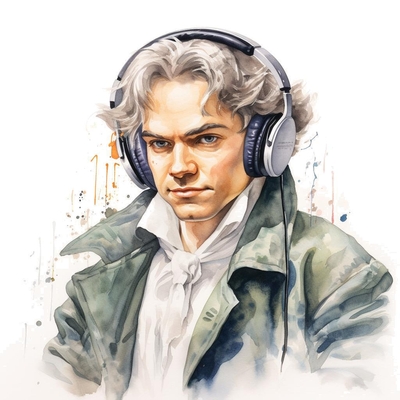 Beethoven presenting a listen guide for his Symphony No 5's III. Allegro