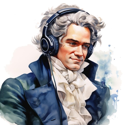 Beethoven presenting best moments of his Moonlight Sonata