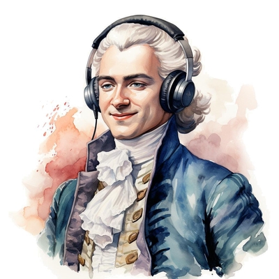 Mozart presenting a listen guide for his Symphony No 40's II. Andante
