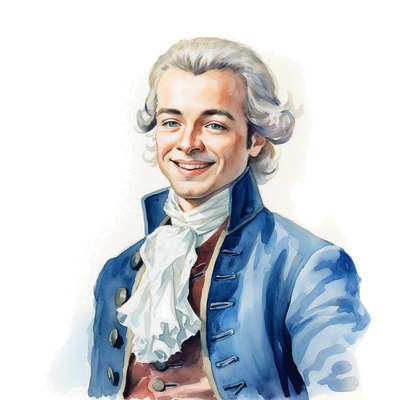 Mozart presenting a listen guide for his Symphony No 40's I. Molto Allegro
