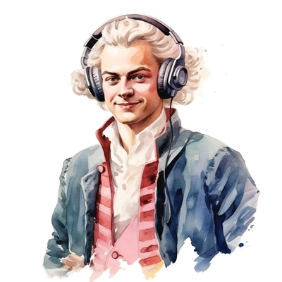 Mozart presenting a listen guide for his Le Nozze di Figaro's Overture