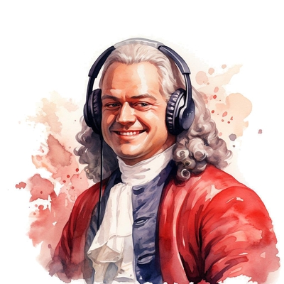 Bach presenting a listen guide for his St Matthew's Passion's Wir setzen uns mit Tränen nieder