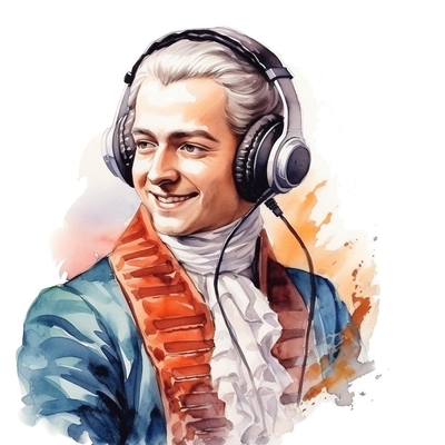 Mozart presenting the backstory of his Rondo Alla Turca
