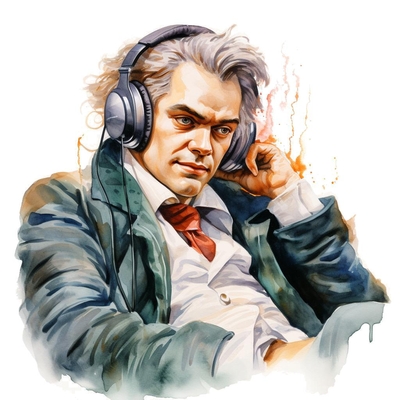 Beethoven presenting a listen guide for his Violin Concerto in D Major's II. Larghetto