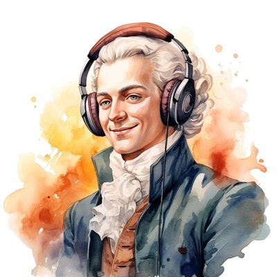 Mozart presenting a listen guide for his Le Nozze di Figaro's Voi che sapete